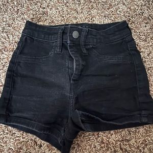 Black jean shorts